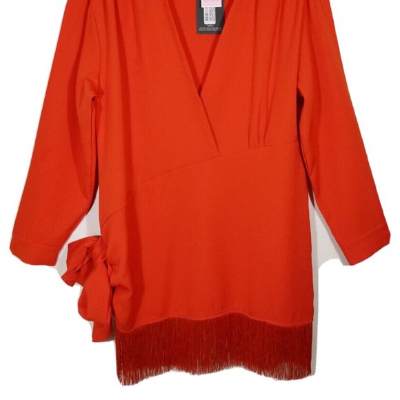 PRETTY LITTLE THING Tassel Hem Bodycon Dress 5436E1M - Picture 3 of 16